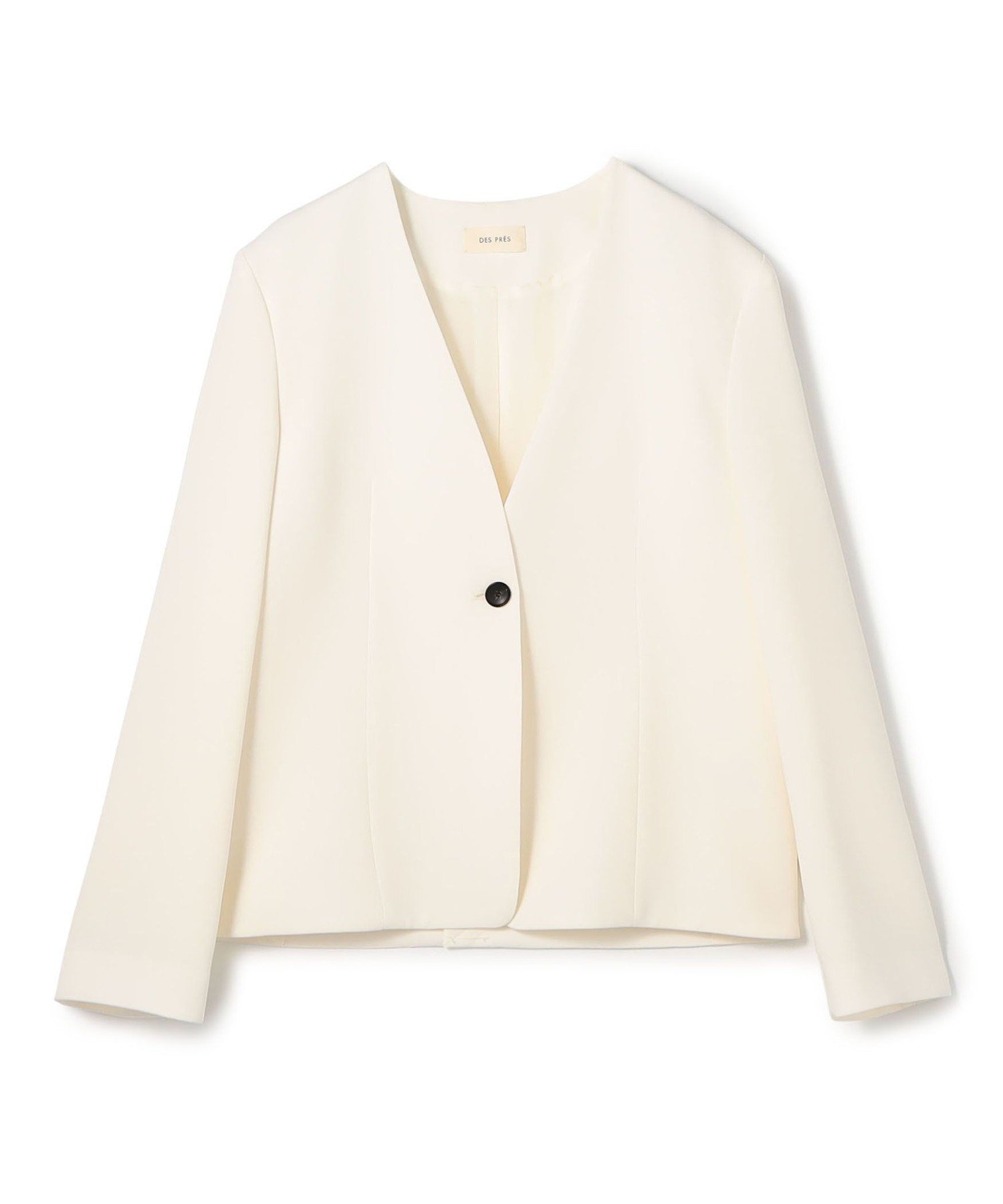 【トゥモローランド/TOMORROWLAND】のライトダブルクロス ノーカラージャケット インテリア・キッズ・メンズ・レディースファッション・服の通販 founy(ファニー) 　ファッション　Fashion　レディースファッション　Fashion for Women　アウター　Coat / Outerwear Collection　レディースジャケット・軽アウター　Jackets　ノーカラージャケット / シンプル上品コーデ　Collarless Jackets　おすすめ　Recommended / Our Picks　ジャケット　Jacket, Outerwear　ストレッチ　Stretch, Stretchy Fabric　セットアップ　Set-Up, Coordinated Outfit　ダブル　Double, Double-Breasted　ドレープ　Drape, Draping Fabric　バランス　Balance, Style Balance　フロント　Front, Front Design　11 ホワイト|ID: prp329100004817696 ipo3291000000034998498