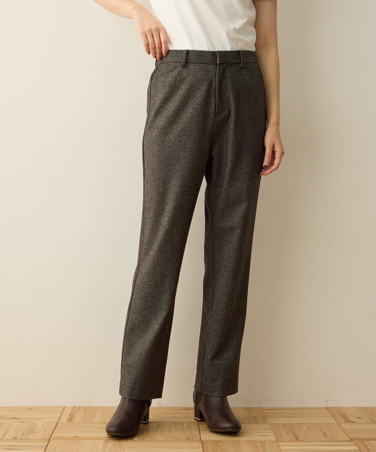 【デコイ/DECOY Since1981】の裏起毛テーパードパンツ インテリア・キッズ・メンズ・レディースファッション・服の通販 founy(ファニー) 　ファッション　Fashion　レディースファッション　Fashion for Women　パンツ　Pants & Trousers　フィット　Fit, Slim Fit　ポケット　Pocket, Pocket Detail　ブラウン|ID: prp329100004817700 ipo3291000000034998528