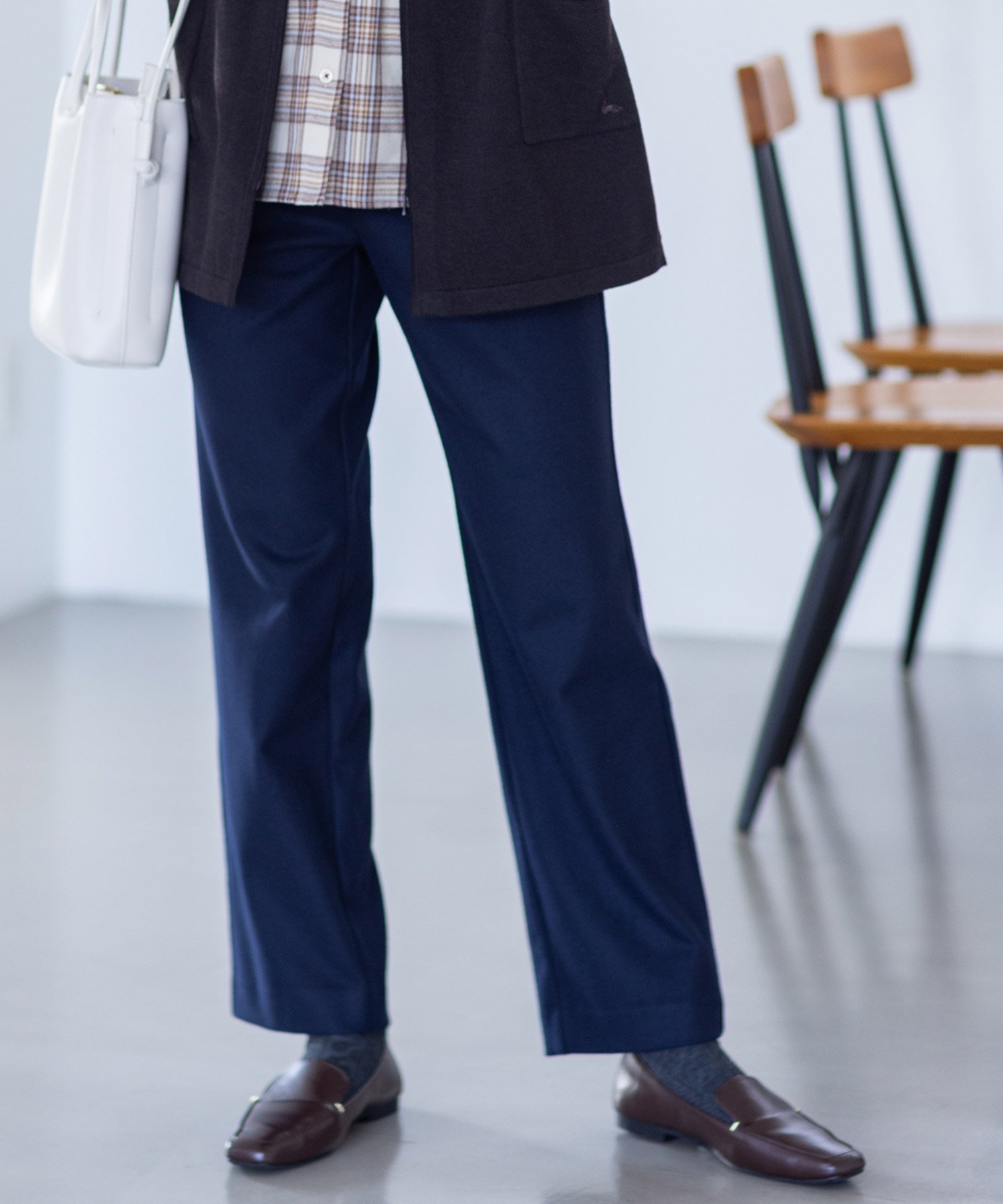 【デコイ/DECOY Since1981】の裏起毛テーパードパンツ インテリア・キッズ・メンズ・レディースファッション・服の通販 founy(ファニー) 　ファッション　Fashion　レディースファッション　Fashion for Women　パンツ　Pants & Trousers　フィット　Fit, Slim Fit　ポケット　Pocket, Pocket Detail　ネイビー|ID: prp329100004817700 ipo3291000000034998529