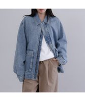【ローリーズファーム/LOWRYS FARM】の【LFM】デニムブルゾン【UNISEX】 人気、トレンドファッション・服の通販 founy(ファニー) ファッション Fashion レディースファッション Fashion for Women アウター Coat / Outerwear Collection ブルゾンジャケット・スポーティアウター Blouson Jackets ユニセックス Unisex, Genderless インディゴ Indigo Denim カフス Cuff Design ジャケット Jacket, Outerwear ツイル Twist, Twisted Detail デニム Denim, Jeans Material トレンド Trend, Trending Now ブルゾン Blouson, Bomber Jacket |ID:prp329100004817701