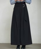 【セゾンドパピヨン/SAISON DE PAPILLON】の太めの飾りベルトワイドスラックスパンツ 人気、トレンドファッション・服の通販 founy(ファニー) ファッション Fashion レディースファッション Fashion for Women パンツ Pants & Trousers ベルト&ウエストマーク Belts & Waist Accessories ダブル Double, Double-Breasted フレア Flare, Flared フロント Front, Front Design ラップ Wrap, Wrap Design ロング Long, Long-Length thumbnail ブラック|ID: prp329100004817702 ipo3291000000034998536