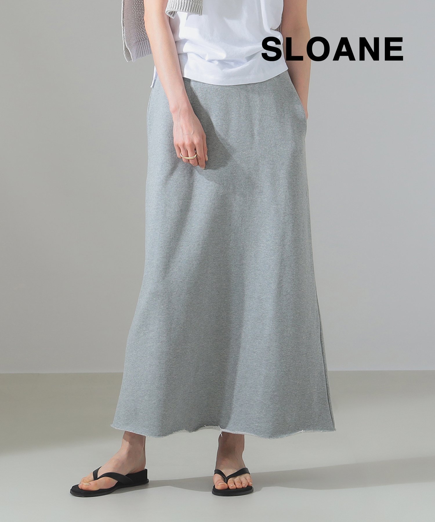 【デミルクス ビームス/Demi-Luxe BEAMS】の【別注】SLOANE / コットン 裏毛 スカート インテリア・キッズ・メンズ・レディースファッション・服の通販 founy(ファニー) 　ファッション　Fashion　レディースファッション　Fashion for Women　スカート　Skirts　カットオフ　Cut-Off Design　吸水　Absorbent, Quick-Dry　シンプル　Simple, Minimal　ジャケット　Jacket, Outerwear　セットアップ　Set-Up, Coordinated Outfit　ベーシック　Basic, Essential　ポケット　Pocket, Pocket Detail　別注　Limited Edition, Custom Order　リラックス　Relax, Relaxed Fit　おすすめ　Recommended / Our Picks　GREY|ID: prp329100004817705 ipo3291000000034998575