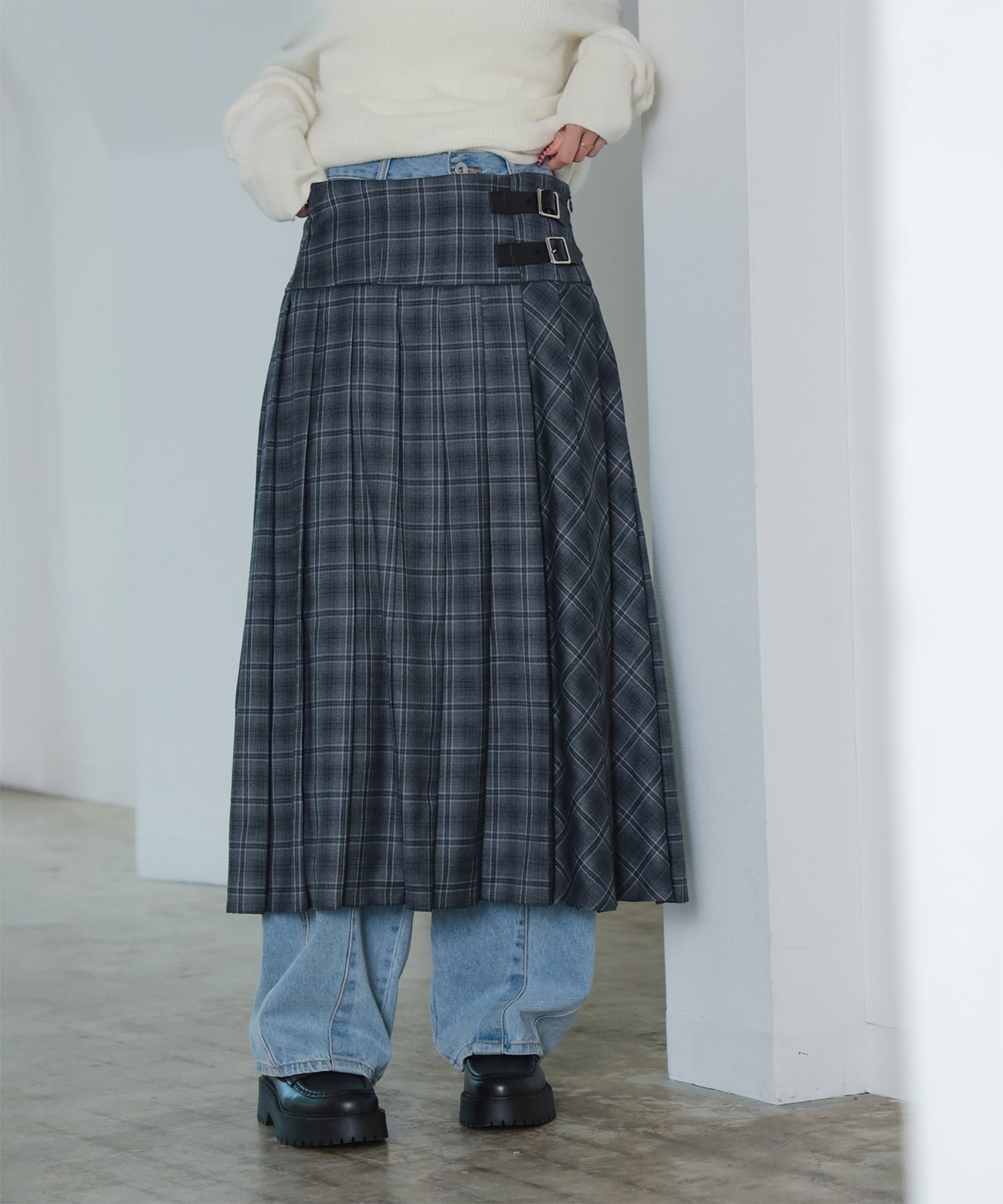 【ビームス ウイメン/BEAMS】のチェック キルト ミディスカート インテリア・キッズ・メンズ・レディースファッション・服の通販 founy(ファニー) 　ファッション　Fashion　レディースファッション　Fashion for Women　スカート　Skirts　おすすめ　Recommended / Our Picks　キルト　Quilt, Quilted Fabric　クラシカル　Classical, Vintage-Inspired　チェック　Check, Plaid, Tartan　ベーシック　Basic, Essential　ラップ　Wrap, Wrap Design　冬　Winter / This Winter　GREY|ID: prp329100004817708 ipo3291000000034998616