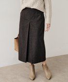 【アンタイトル/UNTITLED】の【ウエスト後ろゴム/シーズンレス】シルクネップツイード ナロースカート ブラウン|ID: prp329100004817720 ipo3291000000035078427