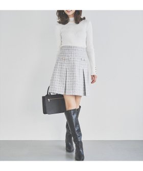 【スウィングル/Swingle】のツイードタックミニスカート 人気、トレンドファッション・服の通販 founy(ファニー) ファッション Fashion レディースファッション Fashion for Women スカート Skirts ミニスカート Mini Skirts ツイード Twill, Twill Weave パール Pearl, Pearl Accent プリーツ Pleats, Pleated ボックス Boxy, Box Shape ポケット Pocket, Pocket Detail ミニスカート Mini Skirt, Short Skirt エレガント 上品 Elegant |ID:prp329100004817752