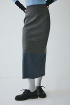 【ヘリンドットサイ/HeRIN.CYE】のKnit skirt 人気、トレンドファッション・服の通販 founy(ファニー) ファッション Fashion レディースファッション Fashion for Women スカート Skirts おすすめ Recommended / Our Picks シンプル Simple, Minimal スリット Slit, Slit Detail セットアップ Set-Up, Coordinated Outfit タイトスカート Pencil Skirt, Tight Skirt ブルゾン Blouson, Bomber Jacket thumbnail GRY|ID: prp329100004817772 ipo3291000000034999468