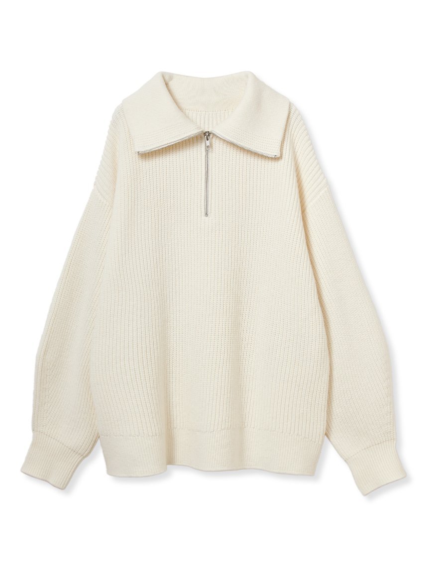 【ミラオーウェン/Mila Owen】の【WEB限定】【ウォッシャブル】衿付スキッパーニットプルオーバー 人気、トレンドファッション・服の通販 founy(ファニー) 　ファッション　Fashion　レディースファッション　Fashion for Women　トップス・カットソー　Cut & Sew Tops　ニット　Knit Tops & Sweaters　カジュアルプルオーバー・ニットトップス　Pullovers & Knit Tops / Casual Pullovers　ウォッシャブル　Machine Washable　カットソー　Cut and Sewn Top　ジップ　Zip, Zipper　スキッパー　Skipper, Open Collar　スマート　Smart, Elegant　トレンド　Trend, Trending Now　おすすめ　Recommended / Our Picks　 other-1|ID: prp329100004817784 ipo3291000000034999646