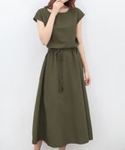 【ミニミニストア/miniministore】のリネンワンピース フレンチスリーブ カーキ|ID: prp329100004817803 ipo3291000000035000001