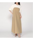 【インタープラネット/INTERPLANET】の【QTUME】ダンボール切替ワンピース 人気、トレンドファッション・服の通販 founy(ファニー) ファッション Fashion レディースファッション Fashion for Women ワンピース Dresses テクスチャー Texture, Textured Fabric 切替 Switching, Contrast Panel 定番 Standard, Basic Item thumbnail 配色 ベージュ|ID: prp329100004817814 ipo3291000000035000111