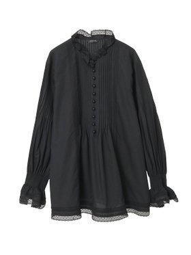 【ピンクハウス/PINK HOUSE】のシルクローンスタンドカラーブラウス 人気、トレンドファッション・服の通販 founy(ファニー) ファッション Fashion レディースファッション Fashion for Women トップス・カットソー Cut & Sew Tops シャツ・ブラウス・オフィスカジュアル Elegant Blouses & Button-Ups インド Indian Textile ケミカル Chemical, Chemical Wash シャーリング Shirring, Ruched シルク Silk, 100% Silk スタンド Stand Collar, Upright Stand タンブラー Tumbler, Travel Mug パール Pearl, Pearl Accent フォルム Silhouette, Form フリル Frill, Ruffle レース Lace, Lace Fabric エレガント 上品 Elegant |ID:prp329100004817815