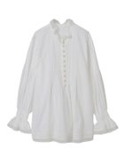 【ピンクハウス/PINK HOUSE】のシルクローンスタンドカラーブラウス 人気、トレンドファッション・服の通販 founy(ファニー) ファッション Fashion レディースファッション Fashion for Women トップス・カットソー Cut & Sew Tops シャツ・ブラウス・オフィスカジュアル Elegant Blouses & Button-Ups インド Indian Textile ケミカル Chemical, Chemical Wash シャーリング Shirring, Ruched シルク Silk, 100% Silk スタンド Stand Collar, Upright Stand タンブラー Tumbler, Travel Mug パール Pearl, Pearl Accent フォルム Silhouette, Form フリル Frill, Ruffle レース Lace, Lace Fabric エレガント 上品 Elegant thumbnail シロ|ID: prp329100004817815 ipo3291000000035000122