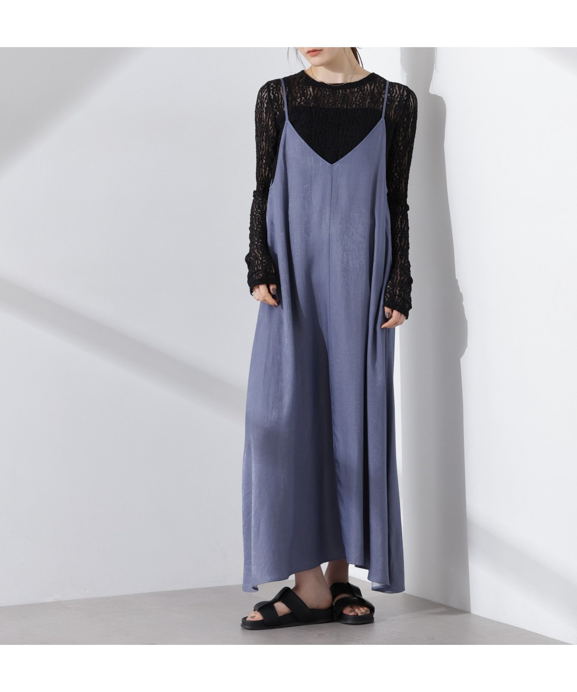 【ナノ ユニバース/nano universe】のキャミソールフレアワンピース インテリア・キッズ・メンズ・レディースファッション・服の通販 founy(ファニー) 　ファッション　Fashion　レディースファッション　Fashion for Women　ワンピース　Dresses　キャミワンピース　Cami Dress, Slip Dress　サマー　Summer, Summer Style　シンプル　Simple, Minimal　フェミニン　Feminine, Girly　フレア　Flare, Flared　プレーン　Plain, Simple　リラックス　Relax, Relaxed Fit　ロング　Long, Long-Length　エレガント 上品　Elegant　2025年　2025　2025春夏・S/S　Spring/Summer 2025 SS25　ブルー|ID: prp329100004817824 ipo3291000000035000416