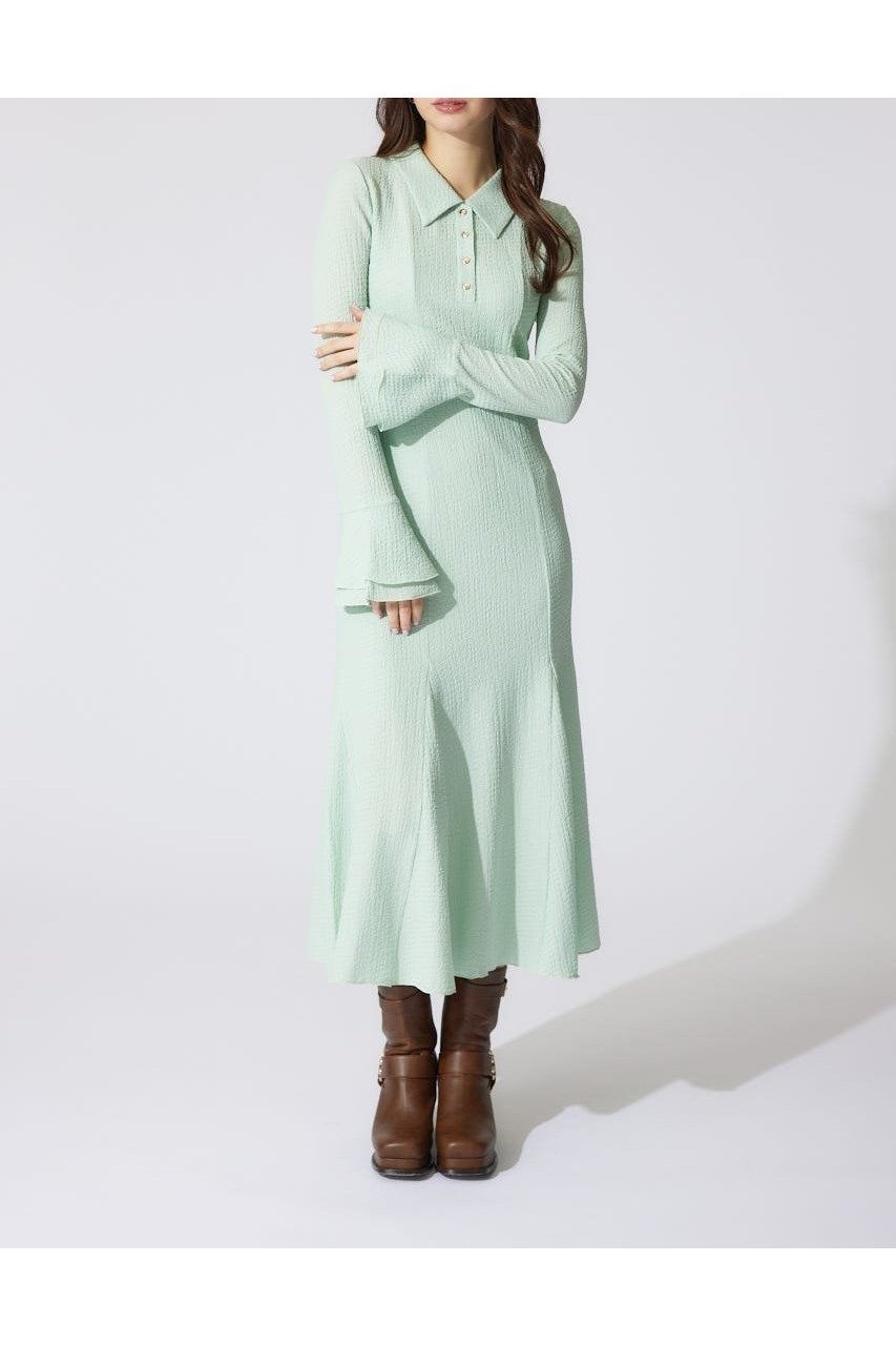 【リエンダ/rienda】の【岡崎紗絵さん着用アイテム】カットマーメイドワンピース インテリア・キッズ・メンズ・レディースファッション・服の通販 founy(ファニー) 　ファッションモデル・俳優・女優　Models　女性　Women　岡崎紗絵　Okazaki Sae　ファッション　Fashion　レディースファッション　Fashion for Women　ワンピース　Dresses　インナー　Innerwear　ウエスタン　Western Style　カットソー　Cut and Sewn Top　ジャケット　Jacket, Outerwear　トレンド　Trend, Trending Now　人気　Popular, Best Seller　フレア　Flare, Flared　マーメイド　Mermaid, Fishtail Silhouette　リラックス　Relax, Relaxed Fit　再入荷　Restock / Back in Stock　エレガント 上品　Elegant　MINT|ID: prp329100004817827 ipo3291000000035000431