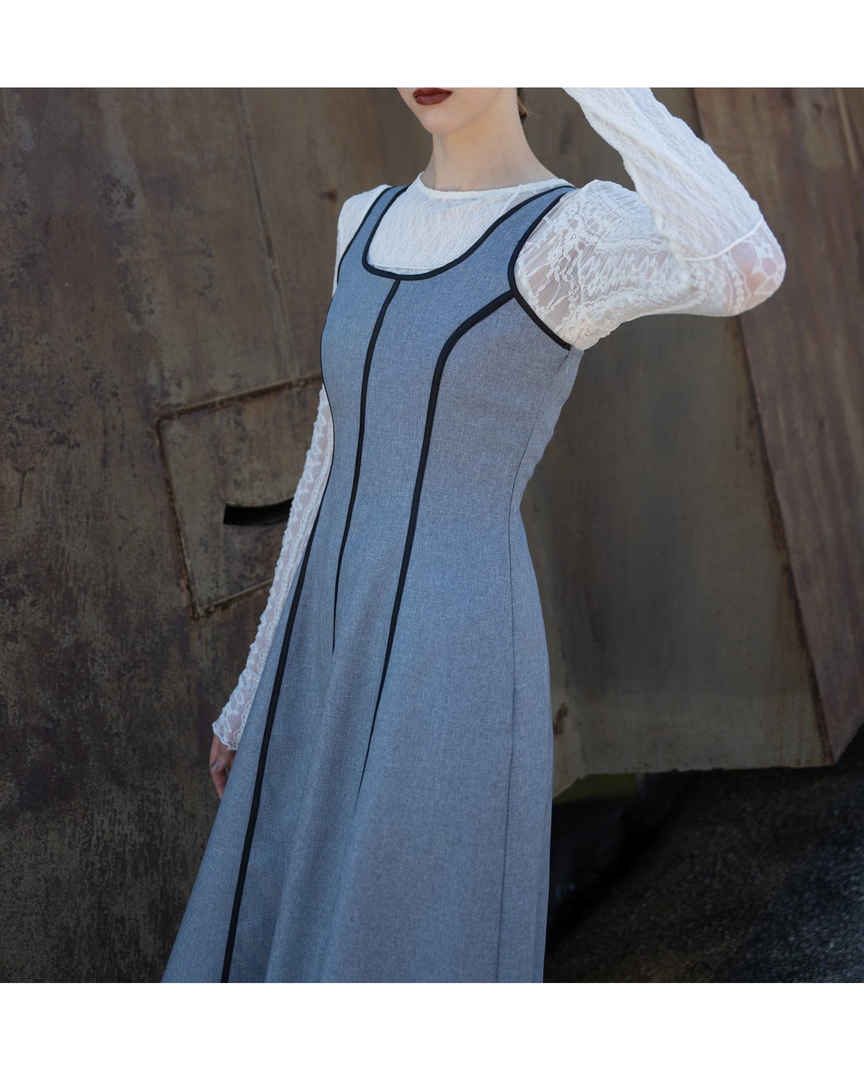 【イーブス/YEVS】の配色ライン切替ワンピース 人気、トレンドファッション・服の通販 founy(ファニー) 　ファッション　Fashion　レディースファッション　Fashion for Women　ワンピース　Dresses　アクセサリー　Fashion Accessories　インナー　Innerwear　春　Spring　キャップ　Cap, Baseball Cap　切替　Switching, Contrast Panel　シンプル　Simple, Minimal　ジャケット　Jacket, Outerwear　スニーカー　Sneakers, Trainers　タートルネック　Turtleneck, High Neck　パイピング　Piping, Trim Design　A/W・秋冬　Autumn/Winter　S/S・春夏　SS, Spring/Summer, Warm Season　夏　Summer　 other-1|ID: prp329100004817829 ipo3291000000035000436