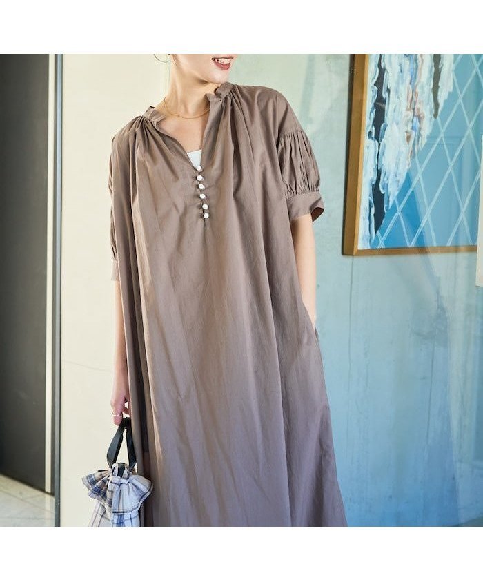 【フリークスストア/FREAK'S STORE】のインド 組紐 ボタン スキッパー ワンピース【限定展開】 25SS インテリア・キッズ・メンズ・レディースファッション・服の通販 founy(ファニー) 　ファッション　Fashion　レディースファッション　Fashion for Women　ワンピース　Dresses　2025年　2025　2025春夏・S/S　Spring/Summer 2025 SS25　インド　Indian Textile　スキッパー　Skipper, Open Collar　ストライプ　Stripe, Striped Pattern　フレア　Flare, Flared　ポケット　Pocket, Pocket Detail　リラックス　Relax, Relaxed Fit　夏　Summer　S/S・春夏　SS, Spring/Summer, Warm Season　モカ|ID: prp329100004817839 ipo3291000000035000682