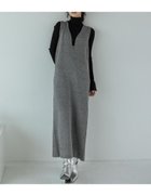 【リエディ/Re:EDIT】のミラノリブ変形キーネックニットワンピース 人気、トレンドファッション・服の通販 founy(ファニー) ファッション Fashion レディースファッション Fashion for Women ワンピース Dresses ニットワンピース Knit Dresses インナー Innerwear コンパクト Compact, Small Size シンプル Simple, Minimal バランス Balance, Style Balance フロント Front, Front Design ミラノリブ Milano Rib, Milano Stitch ロング Long, Long-Length thumbnail ミックスブラック|ID: prp329100004817840 ipo3291000000035000689