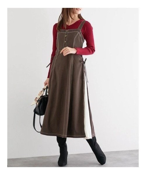 【ルディックパーク/LUDIC PARK】のサイドプリーツジャンパースカート 人気、トレンドファッション・服の通販 founy(ファニー) 　ファッション　Fashion　レディースファッション　Fashion for Women　スカート　Skirts　インナー　Innerwear　シフォン　Chiffon, Lightweight Fabric　ツイル　Twist, Twisted Detail　パール　Pearl, Pearl Accent　プリーツ　Pleats, Pleated　ポケット　Pocket, Pocket Detail　リボン　Ribbon, Bow　レース　Lace, Lace Fabric　定番　Standard, Basic Item　 other-1|ID: prp329100004817841 ipo3291000000035000708