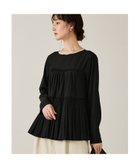 【カリテ/qualite】のエアーフローティアードブラウス 人気、トレンドファッション・服の通販 founy(ファニー) ファッション Fashion レディースファッション Fashion for Women トップス・カットソー Cut & Sew Tops シャツ・ブラウス・オフィスカジュアル Elegant Blouses & Button-Ups ギャザー Gathered, Ruffled ジャケット Jacket, Outerwear デニム Denim, Jeans Material ドレープ Drape, Draping Fabric ワイド Wide, Wide Fit thumbnail ブラック|ID: prp329100004817850 ipo3291000000035000891