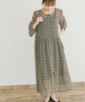 【アイテムズアーバンリサーチ/ITEMS URBAN RESEARCH】のフラワープリントシフォンワンピース 人気、トレンドファッション・服の通販 founy(ファニー) ファッション Fashion レディースファッション Fashion for Women ワンピース Dresses 2025年 2025 2025春夏・S/S Spring/Summer 2025 SS25 インナー Innerwear エレガント 上品 Elegant オレンジ Orange シフォン Chiffon, Lightweight Fabric フラワー Flower, Floral 夏 Summer S/S・春夏 SS, Spring/Summer, Warm Season |ID:prp329100004817851