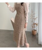 【アイモハ/aimoha】のJasmine Grandiflorum/【Jasmine】スクエアネックツイードマーメイドワンピース 人気、トレンドファッション・服の通販 founy(ファニー) ファッション Fashion レディースファッション Fashion for Women ワンピース Dresses ロング Long, Long-Length A/W・秋冬 Autumn/Winter 結婚式 Wedding thumbnail チョコ|ID: prp329100004817856 ipo3291000000035001011