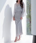 【セゾンドパピヨン/SAISON DE PAPILLON】の異素材ドッキングロング丈ワンピース 人気、トレンドファッション・服の通販 founy(ファニー) ファッション Fashion レディースファッション Fashion for Women ワンピース Dresses キャミソール Camisole, Spaghetti Strap Top ギャザー Gathered, Ruffled サテン Satin, Glossy Fabric シアー Sheer, See-Through シフォン Chiffon, Lightweight Fabric スリーブ Sleeve, Long Sleeve / Short Sleeve ドッキング Docking, Mixed Material フレア Flare, Flared ブラウジング Blouson Silhouette, Cinched Waist ロング Long, Long-Length thumbnail グレー|ID: prp329100004817867 ipo3291000000035001137