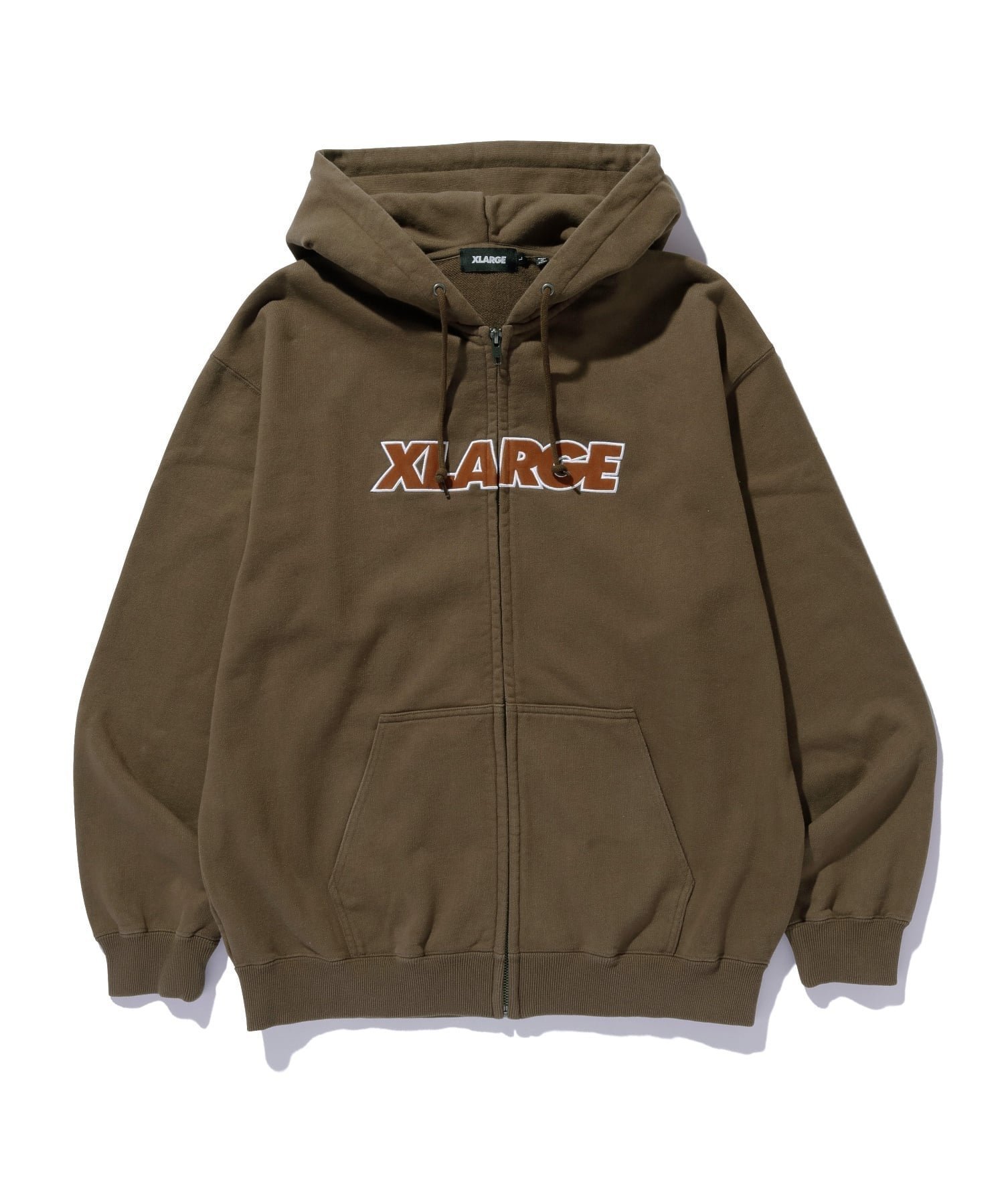 【エクストララージ/XLARGE】のSTANDARD LOGO ZIP UP HOODED SWEATSHIRT インテリア・キッズ・メンズ・レディースファッション・服の通販 founy(ファニー) 　ファッション　Fashion　レディースファッション　Fashion for Women　トップス・カットソー　Cut & Sew Tops　シャツ・ブラウス・オフィスカジュアル　Elegant Blouses & Button-Ups　レディースパーカー・カジュアルフーディー　Casual Hoodies & Sweatshirts　ロングTシャツ・Tシャツ　Longline T-Shirts & Tees　スウェット・クルーネックトップス　Sweatshirts & Crewnecks / Relaxed Fit Sweat Tops　おすすめ　Recommended / Our Picks　シンプル　Simple, Minimal　ベーシック　Basic, Essential　定番　Standard, Basic Item　BROWN|ID: prp329100004817869 ipo3291000000035001161