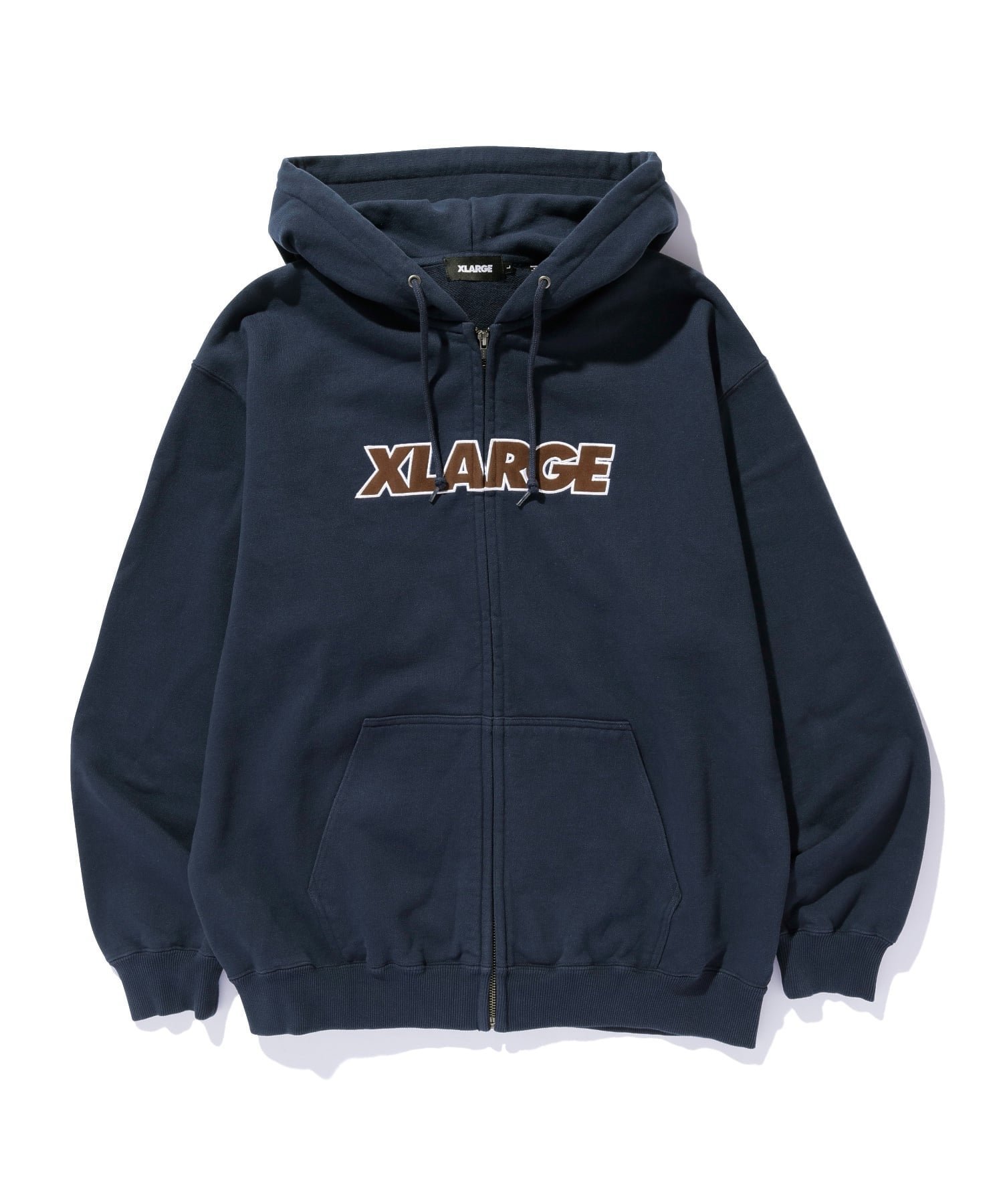 【エクストララージ/XLARGE】のSTANDARD LOGO ZIP UP HOODED SWEATSHIRT インテリア・キッズ・メンズ・レディースファッション・服の通販 founy(ファニー) 　ファッション　Fashion　レディースファッション　Fashion for Women　トップス・カットソー　Cut & Sew Tops　シャツ・ブラウス・オフィスカジュアル　Elegant Blouses & Button-Ups　レディースパーカー・カジュアルフーディー　Casual Hoodies & Sweatshirts　ロングTシャツ・Tシャツ　Longline T-Shirts & Tees　スウェット・クルーネックトップス　Sweatshirts & Crewnecks / Relaxed Fit Sweat Tops　おすすめ　Recommended / Our Picks　シンプル　Simple, Minimal　ベーシック　Basic, Essential　定番　Standard, Basic Item　NAVY|ID: prp329100004817869 ipo3291000000035001162