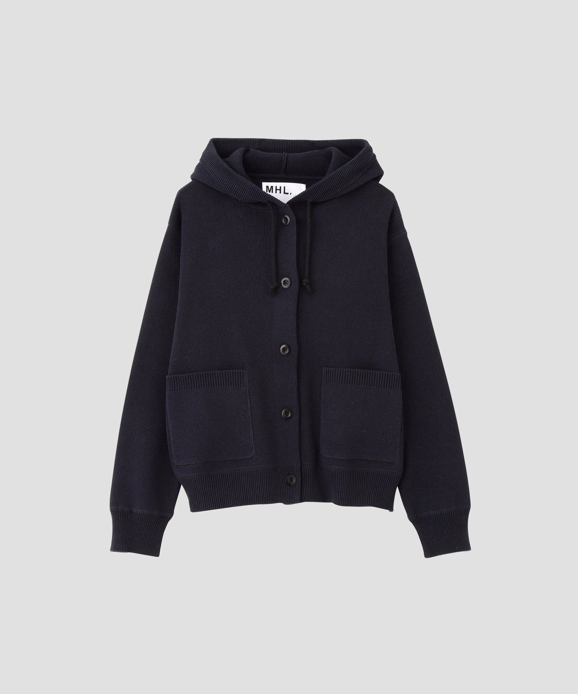 【マーガレットハウエル/MARGARET HOWELL】のVINTAGE DRY COTTON KNITWEAR インテリア・キッズ・メンズ・レディースファッション・服の通販 founy(ファニー) 　ファッション　Fashion　レディースファッション　Fashion for Women　トップス・カットソー　Cut & Sew Tops　ニット　Knit Tops & Sweaters　カーディガン　Cardigan, Knitwear　ダブル　Double, Double-Breasted　フロント　Front, Front Design　ポケット　Pocket, Pocket Detail　エレガント 上品　Elegant　DARK NAVY1|ID: prp329100004817874 ipo3291000000035001189