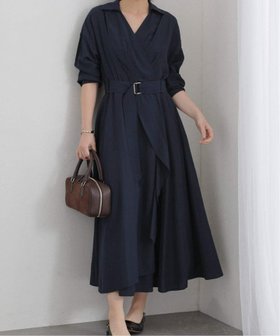 【ラ トータリテ/La TOTALITE】の【洗える】カシュクールシャツワンピース 人気、トレンドファッション・服の通販 founy(ファニー) ファッション Fashion レディースファッション Fashion for Women ワンピース Dresses シャツワンピース / 1枚で着映えコーデ Shirt Dresses 2025年 2025 2025-2026秋冬・A/W Autumn/Winter 2025–26 AW25–26 カシュクール Wrap Design スマート Smart, Elegant ドレープ Drape, Draping Fabric ブラウジング Blouson Silhouette, Cinched Waist 洗える Machine Washable |ID:prp329100004817885