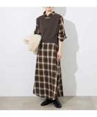 【スローブ イエナ/SLOBE IENA】の《2枚セット》チャックシャツワンピース・ニットベストセット ブラウン|ID: prp329100004817886 ipo3291000000035001298