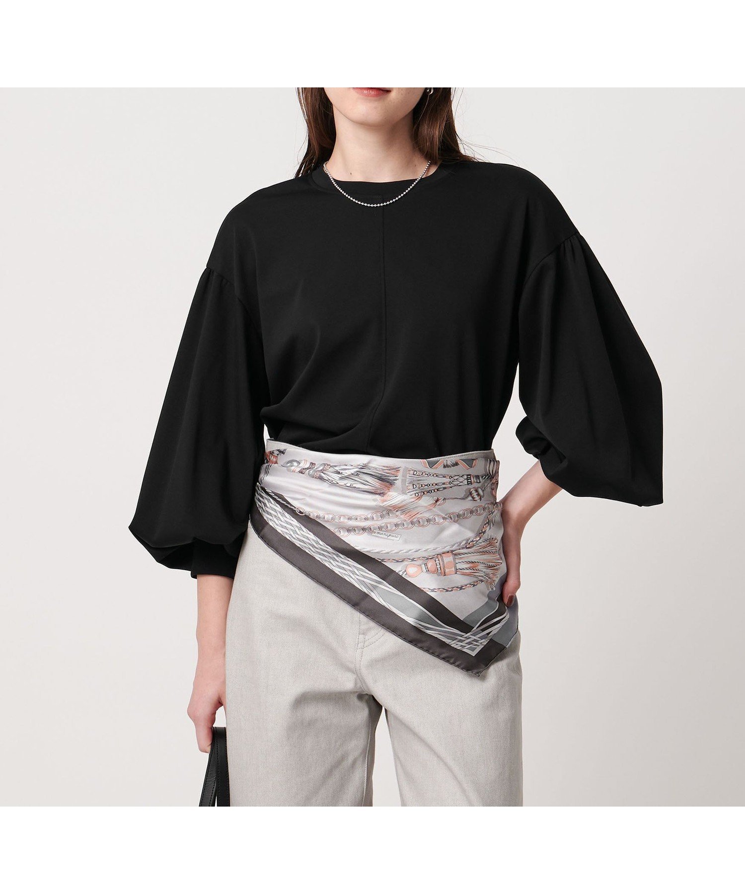 【ユナイテッドアローズ/UNITED ARROWS】のポンチ バルーンスリーブ カットソー -ウォッシャブル- インテリア・キッズ・メンズ・レディースファッション・服の通販 founy(ファニー) 　ファッション　Fashion　レディースファッション　Fashion for Women　トップス・カットソー　Cut & Sew Tops　カットソー・ベーシックTシャツ　Cut-and-Sewn Tops / Stretch Tees & Basics　インナー　Innerwear　ウォッシャブル　Machine Washable　カットソー　Cut and Sewn Top　コンパクト　Compact, Small Size　ショート　Short, Short Length　スリーブ　Sleeve, Long Sleeve / Short Sleeve　センター　Center, Center Line　タイトスカート　Pencil Skirt, Tight Skirt　バランス　Balance, Style Balance　バルーン　Balloon, Balloon Silhouette　フロント　Front, Front Design　ベスト　Vest, Waistcoat　ワイド　Wide, Wide Fit　おすすめ　Recommended / Our Picks　BLACK|ID: prp329100004817890 ipo3291000000035001321