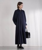 【イエナ/IENA】のNAVY メランジツイルギャザーワンピース ネイビー|ID:prp329100004817904