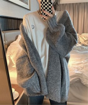 【アイモハ/aimoha】のaimoha - select -/ゆったりガウニットカーディガン 人気、トレンドファッション・服の通販 founy(ファニー) ファッション Fashion レディースファッション Fashion for Women トップス・カットソー Cut & Sew Tops ニット Knit Tops & Sweaters カーディガン・羽織り Layered Style Cardigans シンプル Simple, Minimal ジーンズ Jeans, Denim Pants エレガント 上品 Elegant |ID:prp329100004817913
