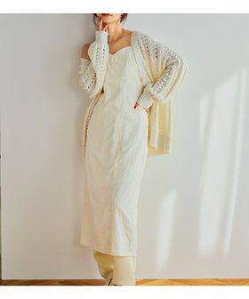 【ミスティ ウーマン/mysty woman】のフラワージャガードキャミワンピース 人気、トレンドファッション・服の通販 founy(ファニー) ファッション Fashion レディースファッション Fashion for Women ワンピース Dresses キャミソールワンピース Camisole Dresses インナー Innerwear カーディガン Cardigan, Knitwear シンプル Simple, Minimal ジャケット Jacket, Outerwear ロング Long, Long-Length エレガント 上品 Elegant 夏 Summer 春 Spring |ID:prp329100004817928