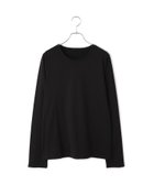 【アダム エ ロペ/ADAM ET ROPE'】のロングスリーブコットンTシャツ 人気、トレンドファッション・服の通販 founy(ファニー) ファッション Fashion レディースファッション Fashion for Women トップス・カットソー Cut & Sew Tops シャツ・ブラウス・オフィスカジュアル Elegant Blouses & Button-Ups ロングTシャツ・Tシャツ Longline T-Shirts & Tees インナー Innerwear カッティング Cutting Detail カットソー Cut and Sewn Top ジャケット Jacket, Outerwear スラックス Slacks, Dress Pants スリーブ Sleeve, Long Sleeve / Short Sleeve デニム Denim, Jeans Material バランス Balance, Style Balance ベーシック Basic, Essential ロング Long, Long-Length エレガント 上品 Elegant 2025年 2025 2025-2026秋冬・A/W Autumn/Winter 2025–26 AW25–26 thumbnail ブラック(01)|ID: prp329100004818258 ipo3291000000035005489