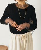 【ジェナ エスパス メルヴェイユ/Jena espace merveilleux】の【インナーにも◎/再追加】シアー切替ベロアカットソー ブラック|ID: prp329100004818281 ipo3291000000035005714