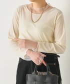 【ジェナ エスパス メルヴェイユ/Jena espace merveilleux】の【インナーにも◎/再追加】シアー切替ベロアカットソー オフホワイト|ID: prp329100004818281 ipo3291000000035005716