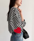 【フレディ&グロスター/FREDY&GLOSTER】のボーダーハートパッチプルオーバー 人気、トレンドファッション・服の通販 founy(ファニー) ファッション Fashion レディースファッション Fashion for Women トップス・カットソー Cut & Sew Tops カジュアルプルオーバー・ニットトップス Pullovers & Knit Tops / Casual Pullovers 2025年 2025 2025-2026秋冬・A/W Autumn/Winter 2025–26 AW25–26 スラックス Slacks, Dress Pants デニム Denim, Jeans Material バランス Balance, Style Balance ボーダー Border, Stripe 定番 Standard, Basic Item 秋 Autumn thumbnail ブラック系その他|ID: prp329100004818285 ipo3291000000035005782