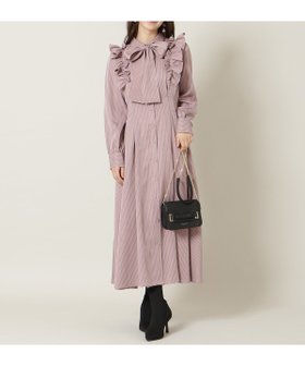 【ウィルセレクション/WILLSELECTION】のショルダーフリルリボンタイシャツワンピース 人気、トレンドファッション・服の通販 founy(ファニー) ファッション Fashion レディースファッション Fashion for Women ワンピース Dresses シャツワンピース / 1枚で着映えコーデ Shirt Dresses シャツワンピ Shirt Dress, Shirt One-Piece ストライプ Stripe, Striped Pattern フィット Fit, Slim Fit フェミニン Feminine, Girly フロント Front, Front Design リボン Ribbon, Bow レース Lace, Lace Fabric エレガント 上品 Elegant 人気 Popular, Best Seller 定番 Standard, Basic Item 長袖 Long Sleeve, Full Sleeve |ID:prp329100004818287