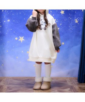【ナルミヤ オンライン/NARUMIYA ONELINE / KIDS】の動物パーカ カットワンピース 人気、トレンドファッション・服の通販 founy(ファニー) ファッション Fashion キッズファッション Fashion for Kids ワンピース Dresses おすすめ Recommended / Our Picks スリット Slit, Slit Detail ポケット Pocket, Pocket Detail A/W・秋冬 Autumn/Winter |ID:prp329100004818302