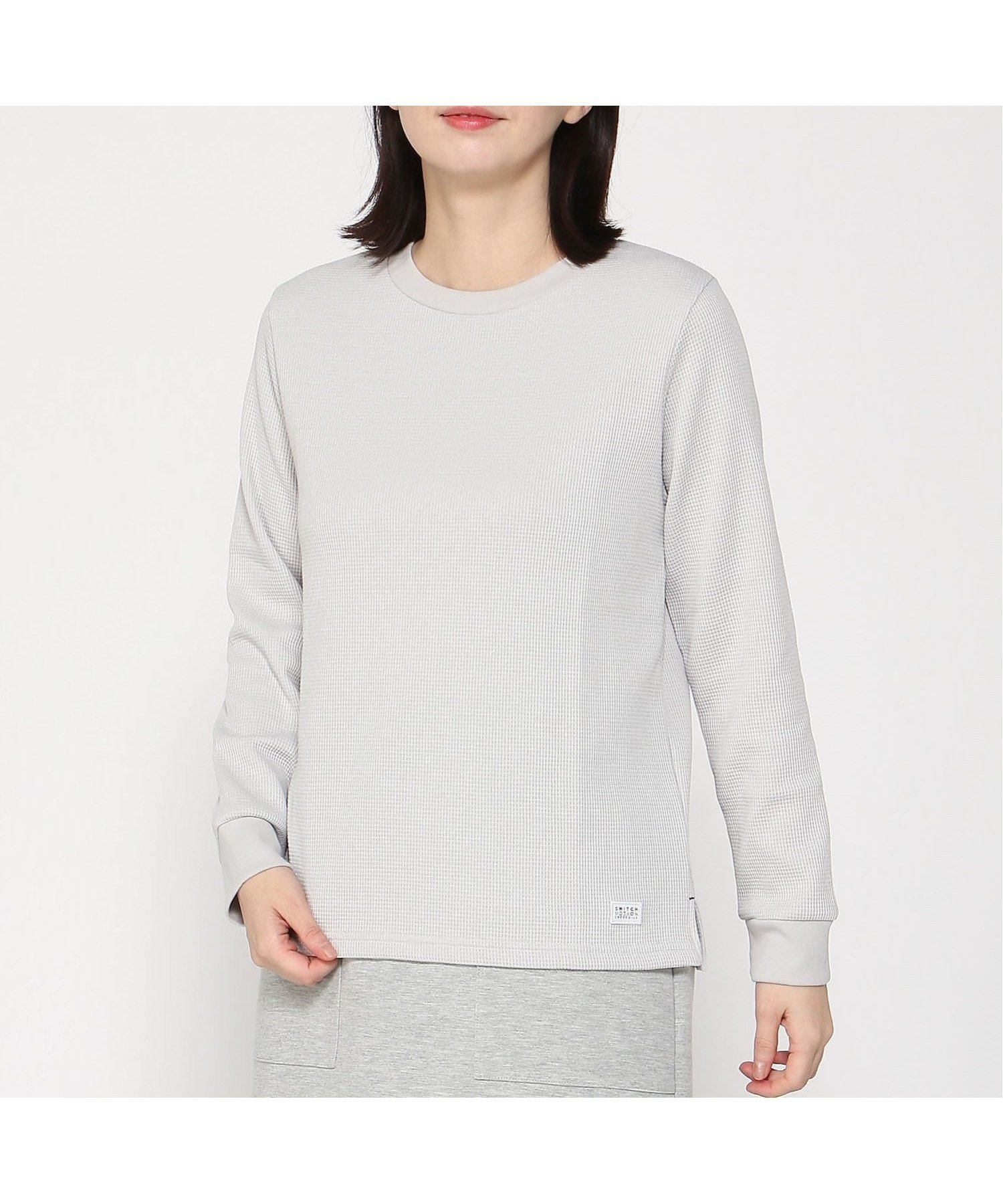 【クロコダイル/CROCODILE】のワッフル生地 クルーネック カットソー 人気、トレンドファッション・服の通販 founy(ファニー) 　ファッション　Fashion　レディースファッション　Fashion for Women　トップス・カットソー　Cut & Sew Tops　カットソー・ベーシックTシャツ　Cut-and-Sewn Tops / Stretch Tees & Basics　おすすめ　Recommended / Our Picks　イエロー　Yellow　カットソー　Cut and Sewn Top　シンプル　Simple, Minimal　ワッフル　Waffle, Waffle Knit　 other-1|ID: prp329100004818307 ipo3291000000035006016