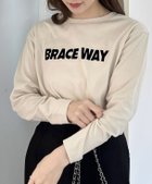 【イング/INGNI】の【WEB限定】アソートロゴロングTシャツ 人気、トレンドファッション・服の通販 founy(ファニー) ファッション Fashion レディースファッション Fashion for Women トップス・カットソー Cut & Sew Tops シャツ・ブラウス・オフィスカジュアル Elegant Blouses & Button-Ups ロングTシャツ・Tシャツ Longline T-Shirts & Tees スマホ Smartphone, Mobile Device フロント Front, Front Design プリント Print, Printed Pattern ベーシック Basic, Essential thumbnail ライトベージュ/クロ|ID: prp329100004818308 ipo3291000000035006036