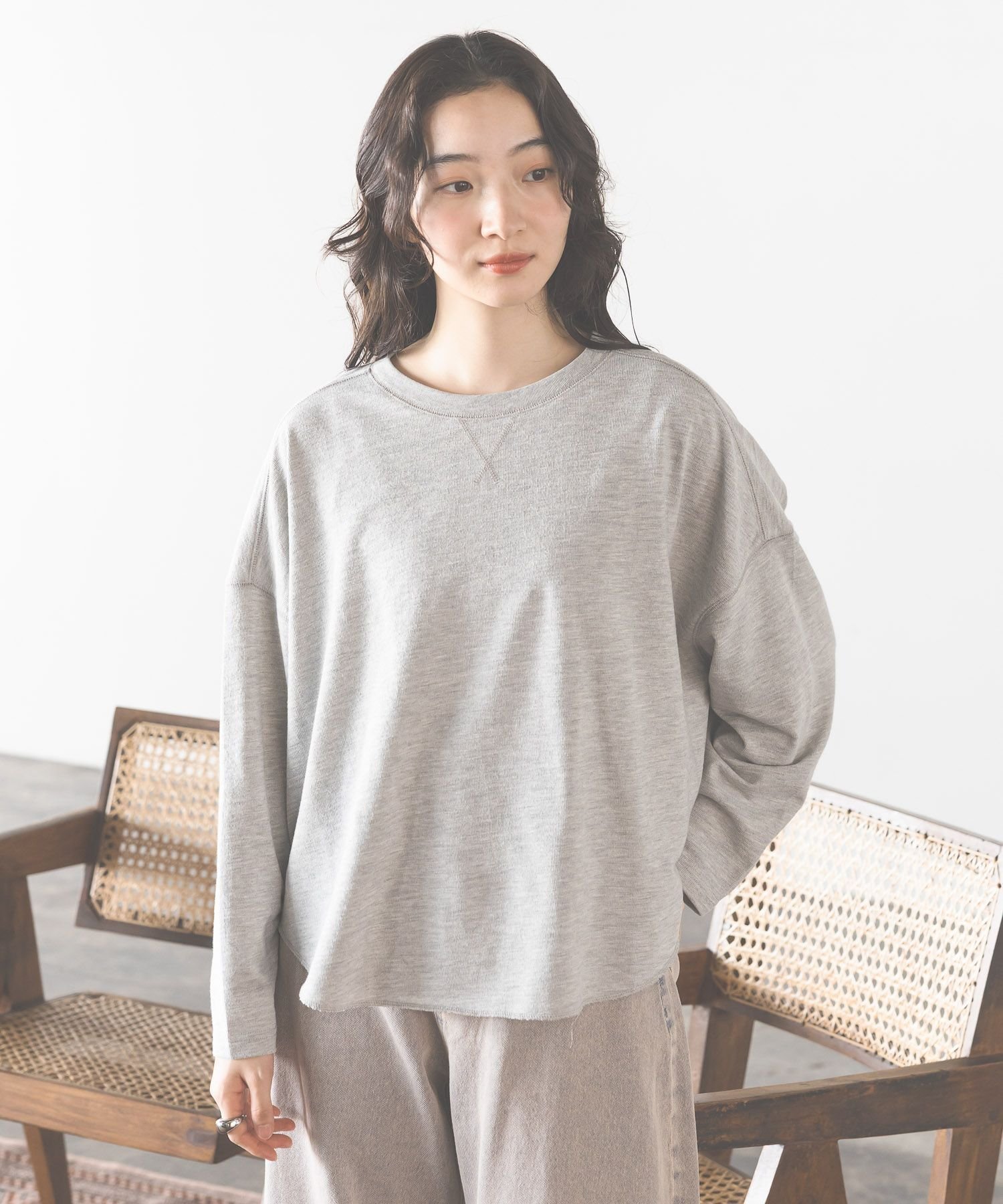 【ニコアンド/niko and】のミニパイルラウンドプルオーバー 人気、トレンドファッション・服の通販 founy(ファニー) 　ファッション　Fashion　レディースファッション　Fashion for Women　トップス・カットソー　Cut & Sew Tops　カジュアルプルオーバー・ニットトップス　Pullovers & Knit Tops / Casual Pullovers　おすすめ　Recommended / Our Picks　インナー　Innerwear　シンプル　Simple, Minimal　デニム　Denim, Jeans Material　フェミニン　Feminine, Girly　ラウンド　Round, Round Neck　リラックス　Relax, Relaxed Fit　ロング　Long, Long-Length　ワイド　Wide, Wide Fit　 other-1|ID: prp329100004818322 ipo3291000000035006188