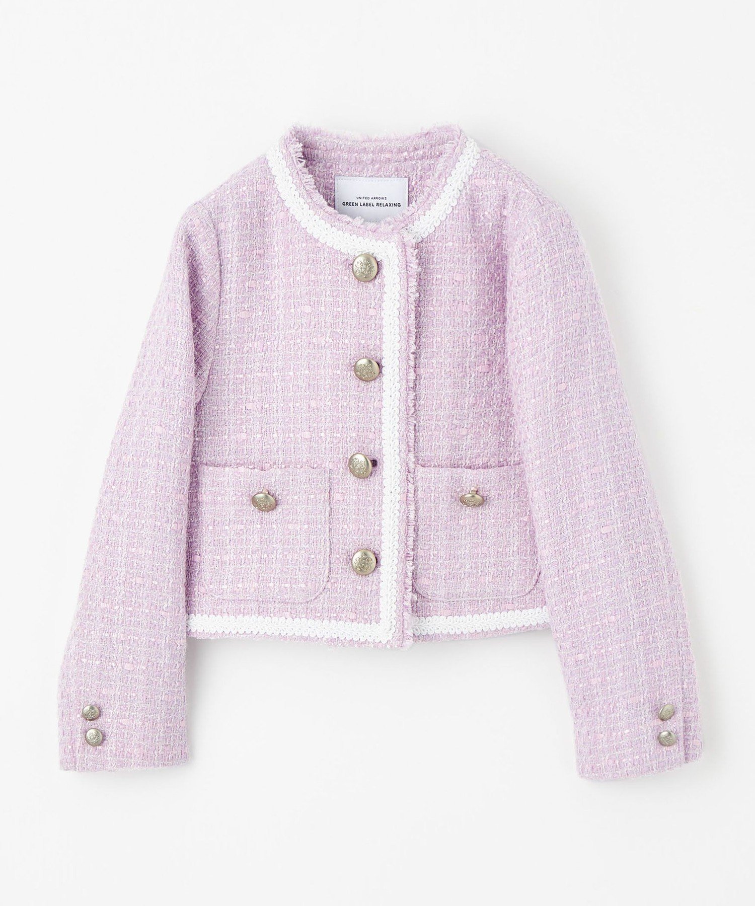【ユナイテッドアローズ/UNITED ARROWS / KIDS】のファンシーツイード ボレロ インテリア・キッズ・メンズ・レディースファッション・服の通販 founy(ファニー) 　ファッション　Fashion　キッズファッション　Fashion for Kids　オケージョン　Occasion Wear　コンパクト　Compact, Small Size　セットアップ　Set-Up, Coordinated Outfit　ツイード　Twill, Twill Weave　バランス　Balance, Style Balance　フェミニン　Feminine, Girly　フォーマル　Formal, Dressy　ブレード　Braid, Decorative Trim　ブロック　Block, Solid Block Pattern　ボレロ　Bolero, Short Cardigan　ミックス　Mix, Mixed Style　アウトレット　Outlet / Clearance　エレガント 上品　Elegant　セレモニー　Ceremony　入学式　Entrance Ceremony　卒業式　Graduation Ceremony　LILAC|ID: prp329100004818334 ipo3291000000035006270