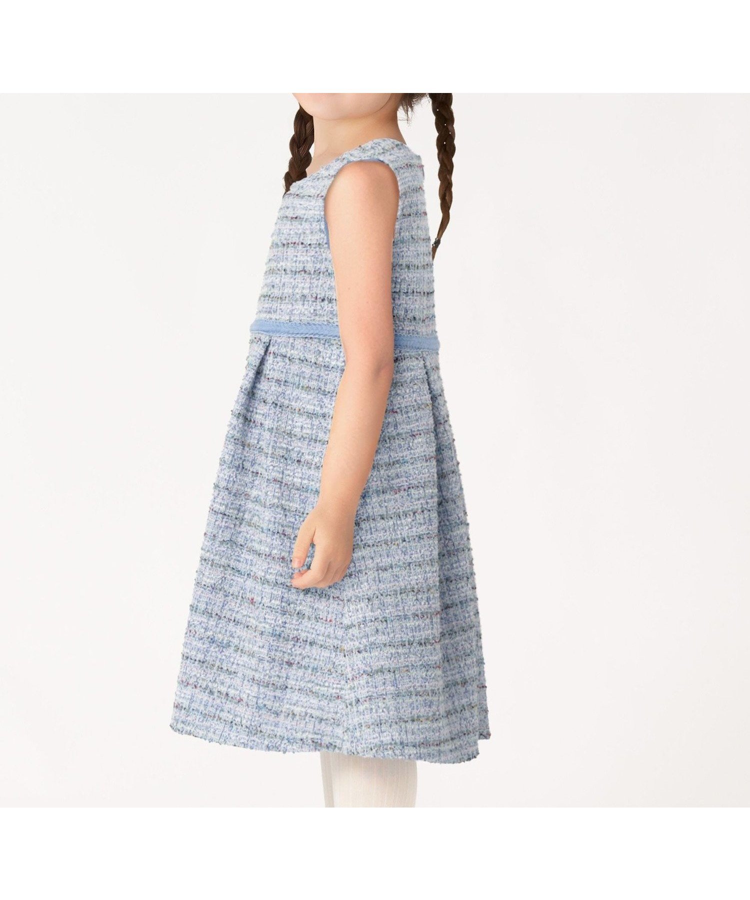 【シップス/SHIPS / KIDS】のSHIPS Colors 120~130cm / オケージョン ツイード ワンピース インテリア・キッズ・メンズ・レディースファッション・服の通販 founy(ファニー) 　ファッション　Fashion　キッズファッション　Fashion for Kids　ワンピース　Dresses　インナー　Innerwear　オケージョン　Occasion Wear　今季　This Season, Current Season　ジャケット　Jacket, Outerwear　ツイード　Twill, Twill Weave　ノースリーブ　Sleeveless, No-Sleeve　ブロード　Broadcloth, Fine Cotton　メンズ　Men's, Menswear　アウトレット　Outlet / Clearance　おすすめ　Recommended / Our Picks　エレガント 上品　Elegant　入学式　Entrance Ceremony　ビジネス 仕事 通勤　Business / Work / Commuting　2025年　2025　2025-2026秋冬・A/W　Autumn/Winter 2025–26 AW25–26　ブルー|ID: prp329100004818337 ipo3291000000035006304