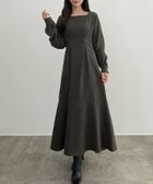 【ジュノア/JUNOAH】のCENEA バックレースアップスクエアネックワンピース 人気、トレンドファッション・服の通販 founy(ファニー) ファッション Fashion レディースファッション Fashion for Women ワンピース Dresses thumbnail チャコール|ID: prp329100004818339 ipo3291000000035006324
