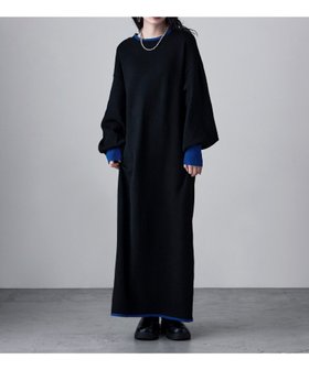 【ビーフラット/bflat】のバイカラーロングニットワンピース 人気、トレンドファッション・服の通販 founy(ファニー) ファッション Fashion レディースファッション Fashion for Women ワンピース Dresses ニットワンピース Knit Dresses アクセサリー Fashion Accessories ストレート Straight, Straight Cut スリーブ Sleeve, Long Sleeve / Short Sleeve トレンド Trend, Trending Now エレガント 上品 Elegant |ID:prp329100004818356