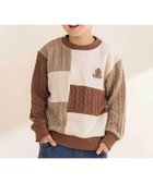 【ベベ オンライン ストア/BEBE ONLINE STORE / KIDS】の【お揃い】飛び裏毛xケーブルJQニットブロック切り替えトレーナー(80~130cm) 人気、トレンドファッション・服の通販 founy(ファニー) ファッション Fashion キッズファッション Fashion for Kids テレコ Ribbed, Rib Stitch トレンド Trend, Trending Now トレーナー Sweatshirt, Trainer ブロック Block, Solid Block Pattern 楽ちん Easy Fit, Comfortable A/W・秋冬 Autumn/Winter 2025年 2025 2025-2026秋冬・A/W Autumn/Winter 2025–26 AW25–26 thumbnail ブラウン系|ID: prp329100004818359 ipo3291000000035006490