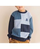 【ベベ オンライン ストア/BEBE ONLINE STORE / KIDS】の【お揃い】飛び裏毛xケーブルJQニットブロック切り替えトレーナー(80~130cm) 人気、トレンドファッション・服の通販 founy(ファニー) ファッション Fashion キッズファッション Fashion for Kids テレコ Ribbed, Rib Stitch トレンド Trend, Trending Now トレーナー Sweatshirt, Trainer ブロック Block, Solid Block Pattern 楽ちん Easy Fit, Comfortable A/W・秋冬 Autumn/Winter 2025年 2025 2025-2026秋冬・A/W Autumn/Winter 2025–26 AW25–26 thumbnail ネイビー系|ID: prp329100004818359 ipo3291000000035006491