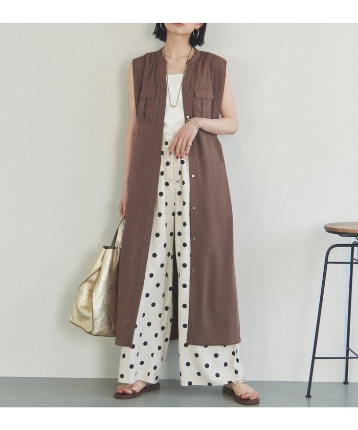 【ドゥ アルシーヴ/Doux archives】のサファリジレワンピース/ インテリア・キッズ・メンズ・レディースファッション・服の通販 founy(ファニー) https://founy.com/ ファッション Fashion レディースファッション Fashion for Women アウター Coat / Outerwear Collection インナー Innerwear ロング Long, Long-Length 人気 Popular, Best Seller 夏 Summer 春 Spring S/S・春夏 SS, Spring/Summer, Warm Season |ID: prp329100004818364 ipo3291000000035006573